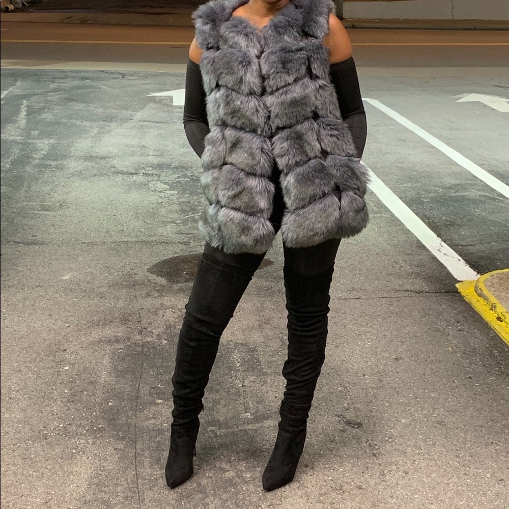 Faux fur vest